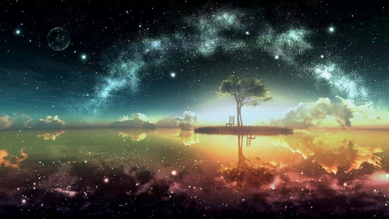 沉浸於浩瀚的動畫風景 壁紙