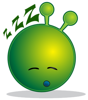 沉睡的卡通外星人 壁紙