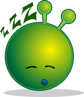 沉睡的外星人表情插圖 壁紙
