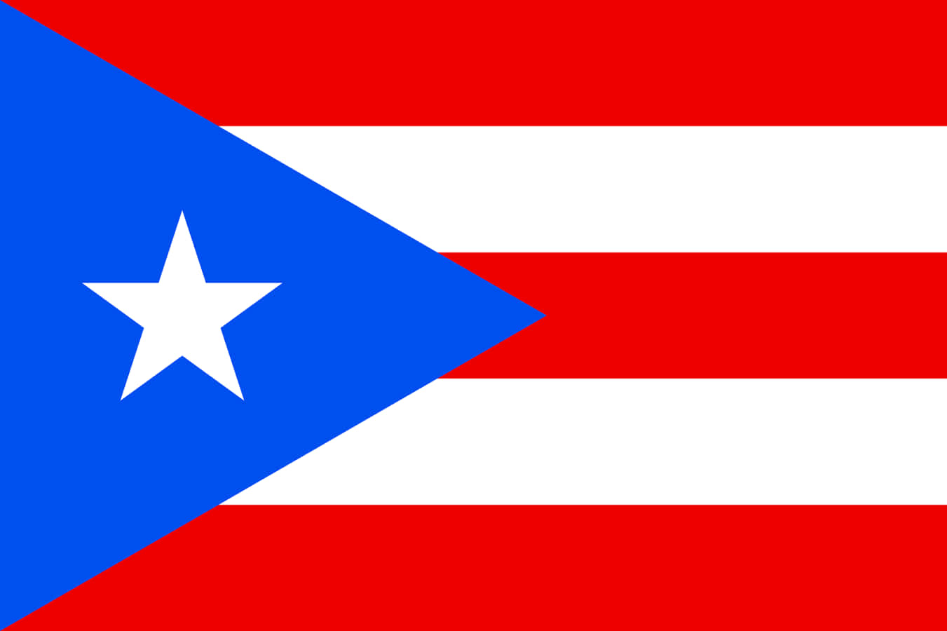 Puerto Rican 桌布 壁紙 — 波多黎各國旗以醒目的紅白條紋和帶有白色星星的藍色三角形為特色。