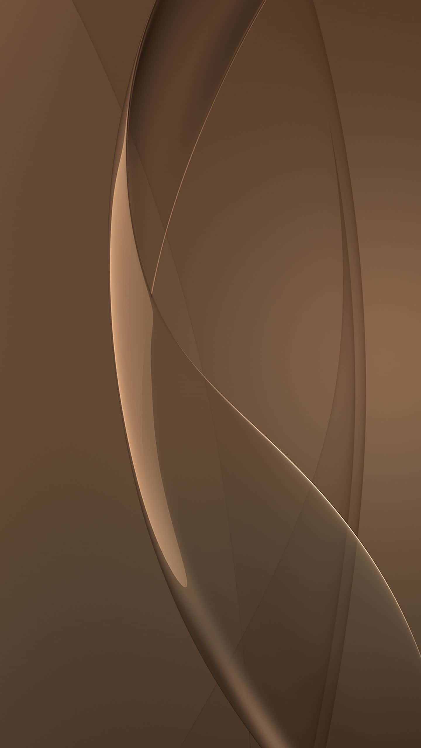 Brown Abstract 桌布 壁紙 — 流暢的曲線以溫暖的棕色調營造出極簡抽象構圖，帶有柔和的漸變和平滑的過渡。