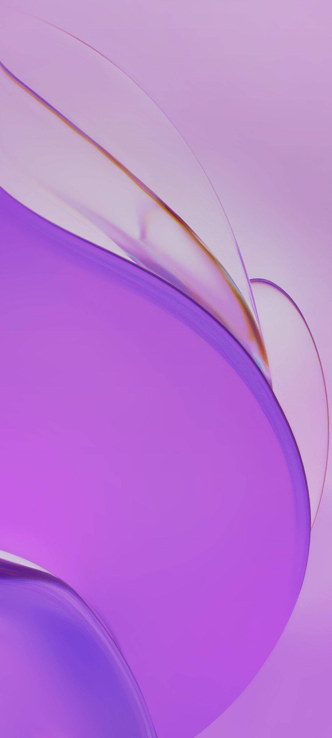 手機 桌布 壁紙 — 流暢的薰衣草色和洋紅色抽象曲線，搭配柔和漸變，營造出寧靜的數位桌布。