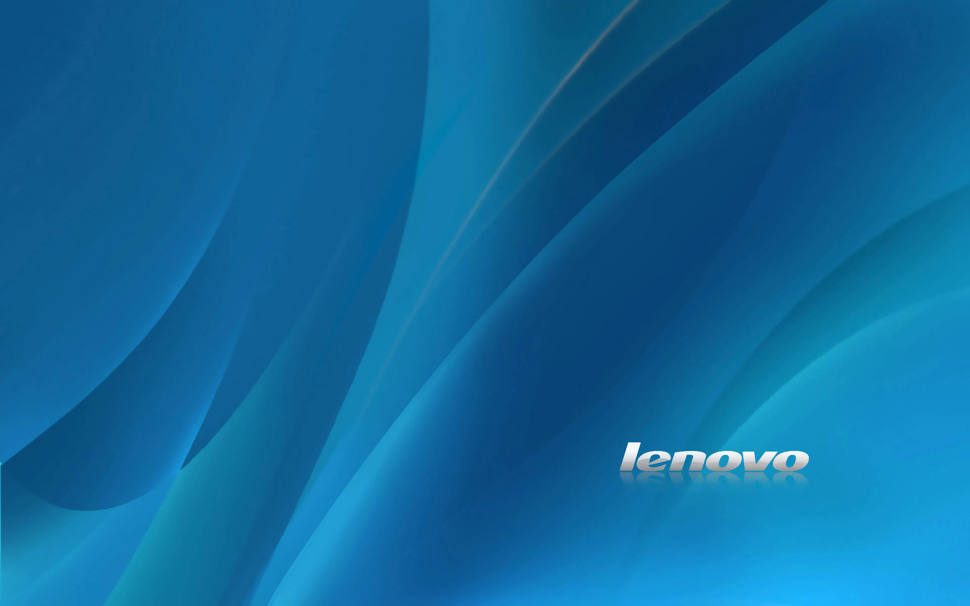 帶有 Lenovo 標誌的抽象藍色漸變背景 — 聯想高畫質桌布 壁紙