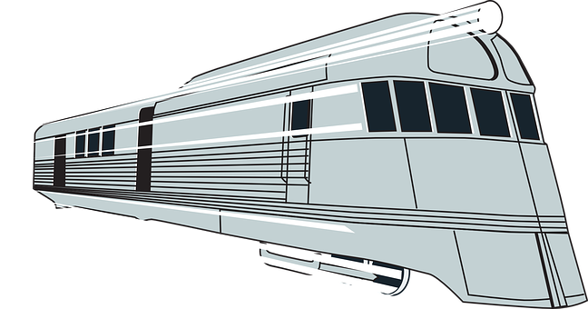 流線型火車插圖 壁紙