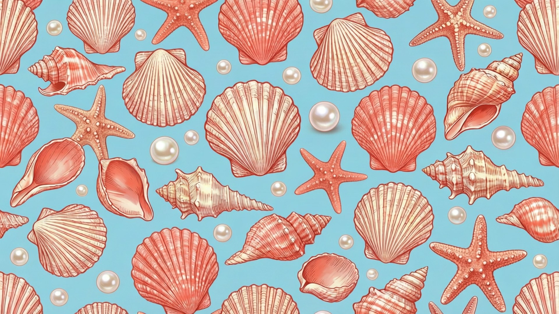 海岸貝殼 壁紙