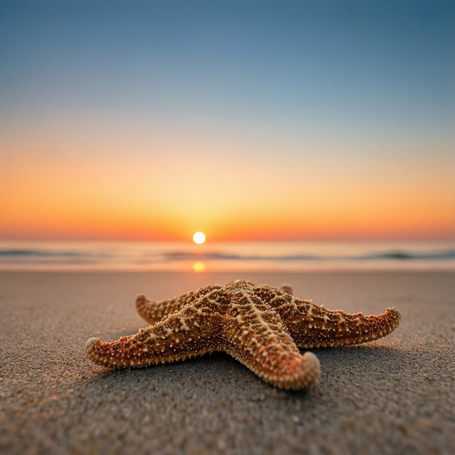 海星日落簡約 壁紙