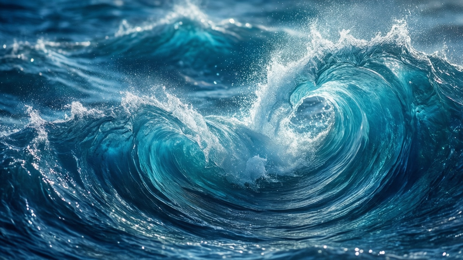 海洋湛藍漩渦 壁紙