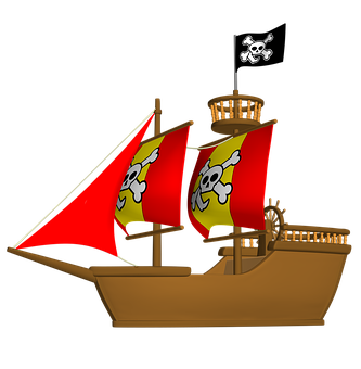 海盜船插畫 壁紙