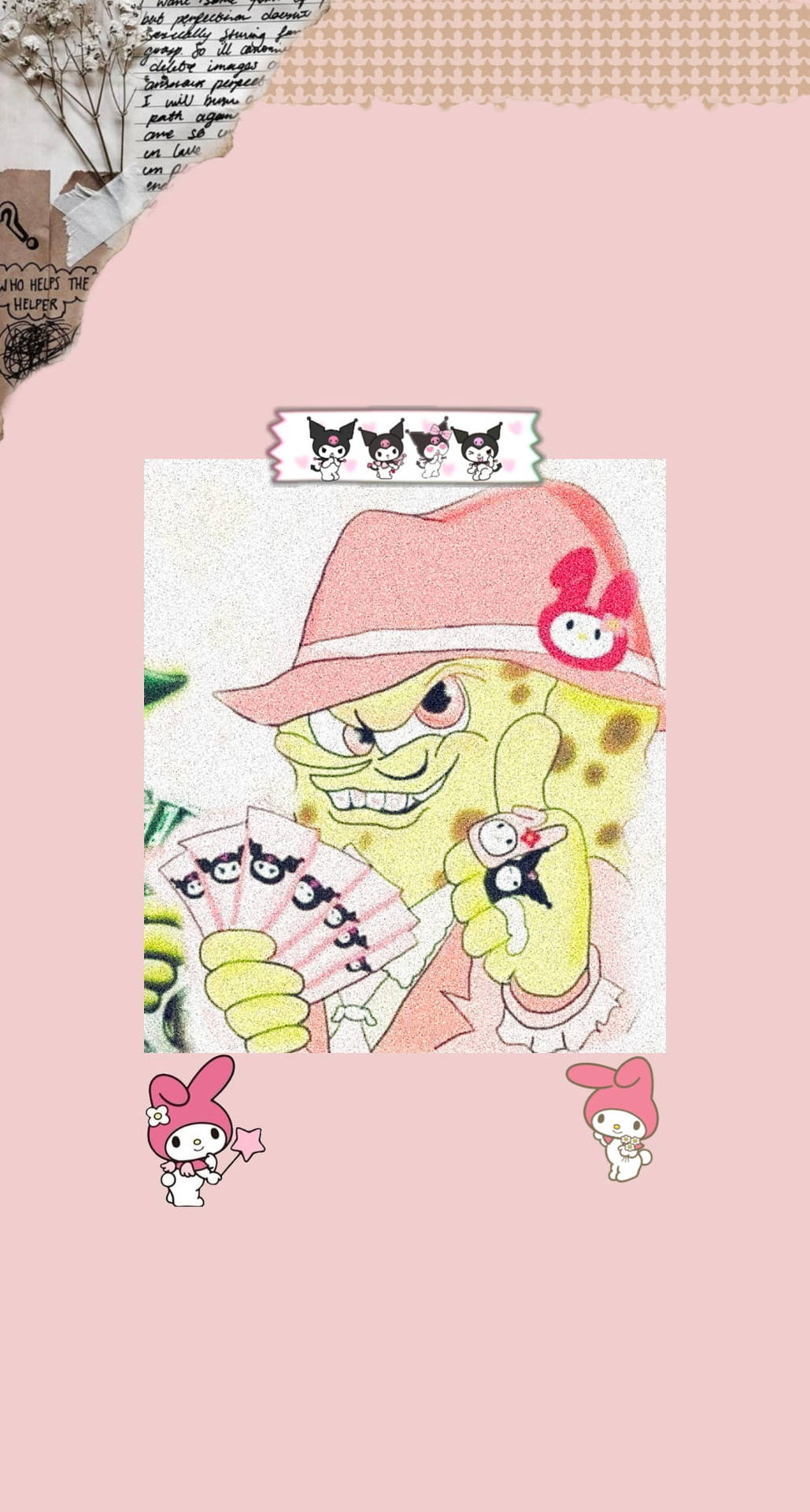 海綿寶寶與美樂蒂庫洛米 — Sanrio 壁紙