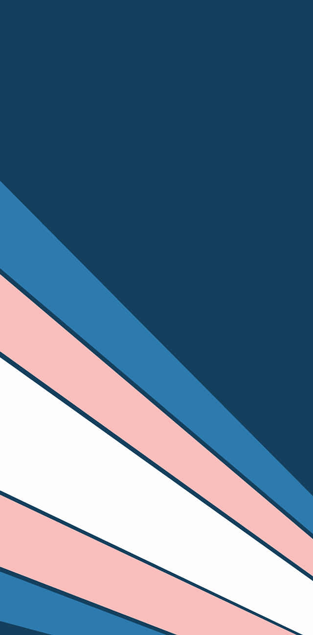 Trans Flag 桌布 壁紙 — 海軍藍、淺藍、粉紅和白色的對角條紋創造出大膽的現代抽象圖案。
