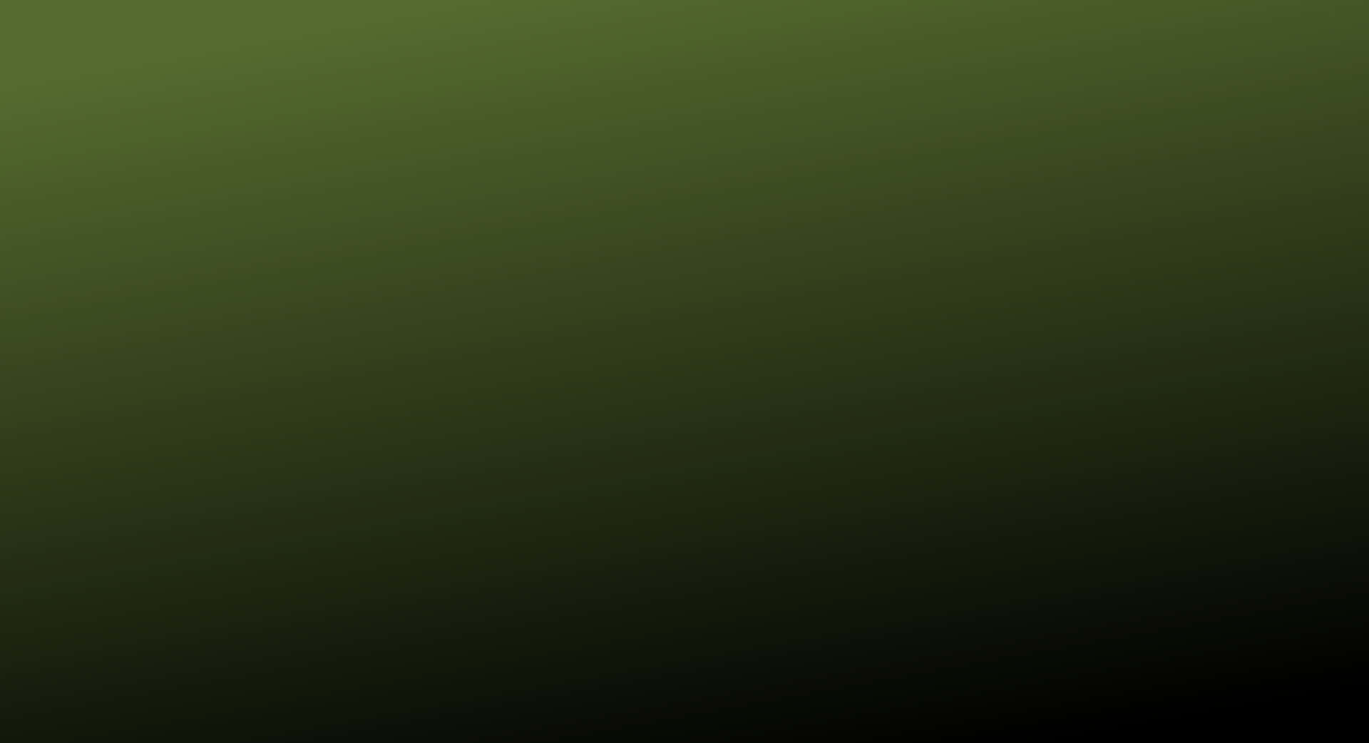 Green Gradient 桌布 壁紙 — 深森林綠色平滑漸變至黑色，營造出簡約而平靜的抽象背景。