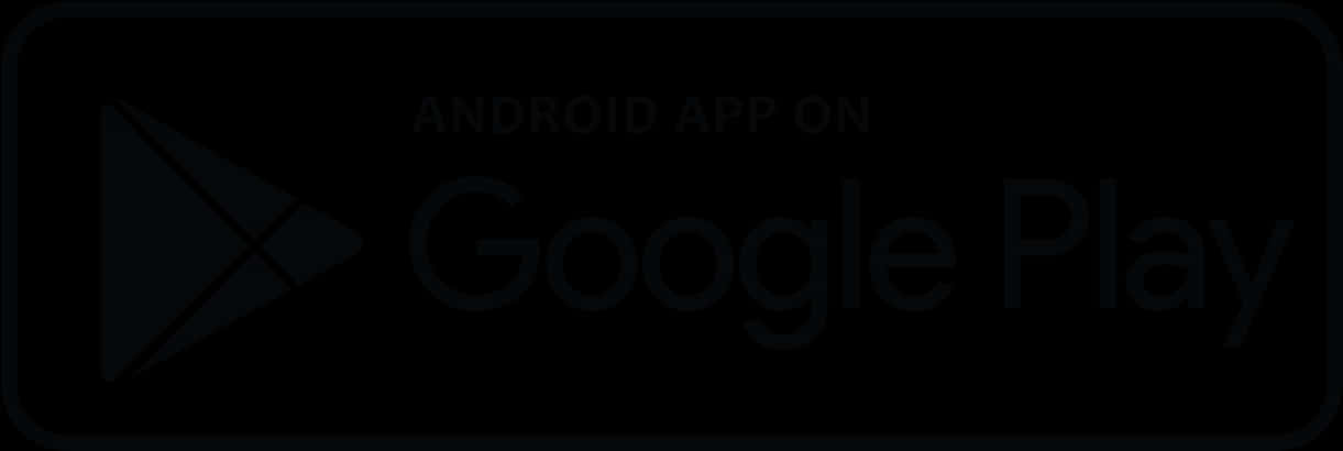 google 桌布 壁紙 — 深灰色Android應用程式Google Play按鈕，帶有微妙漸變和圓角，位於黑色背景上。