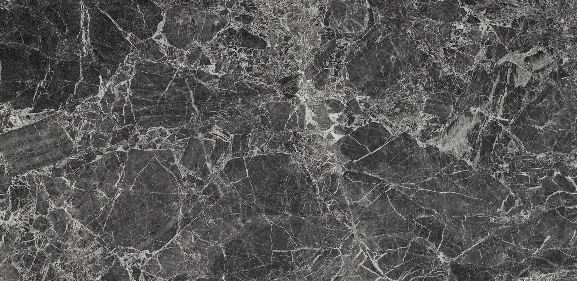 Marble 桌布 壁紙 — 深灰色大理石的特寫，帶有複雜的白色紋理，營造出豪華天然石材質感。