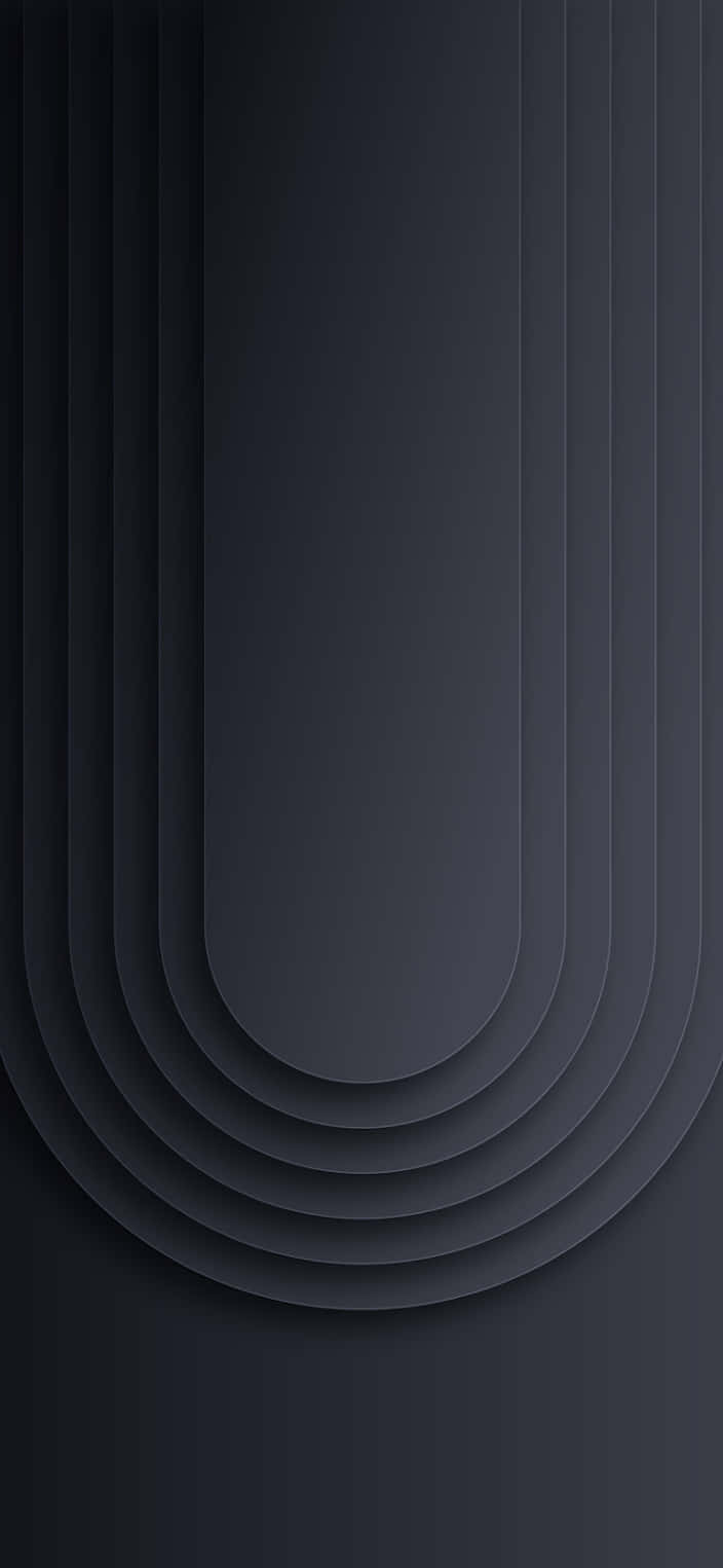 Grey Texture 桌布 壁紙 — 深灰色抽象壁紙，帶有分層彎曲幾何形狀，營造出簡約現代設計。