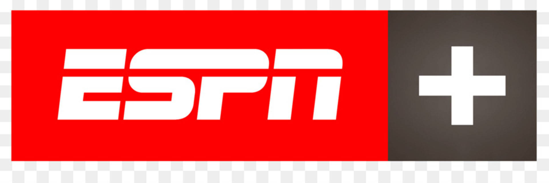Espn 桌布 壁紙 — 深灰色背景上白色加號旁邊的紅色背景上粗體白色字母的ESPN標誌。