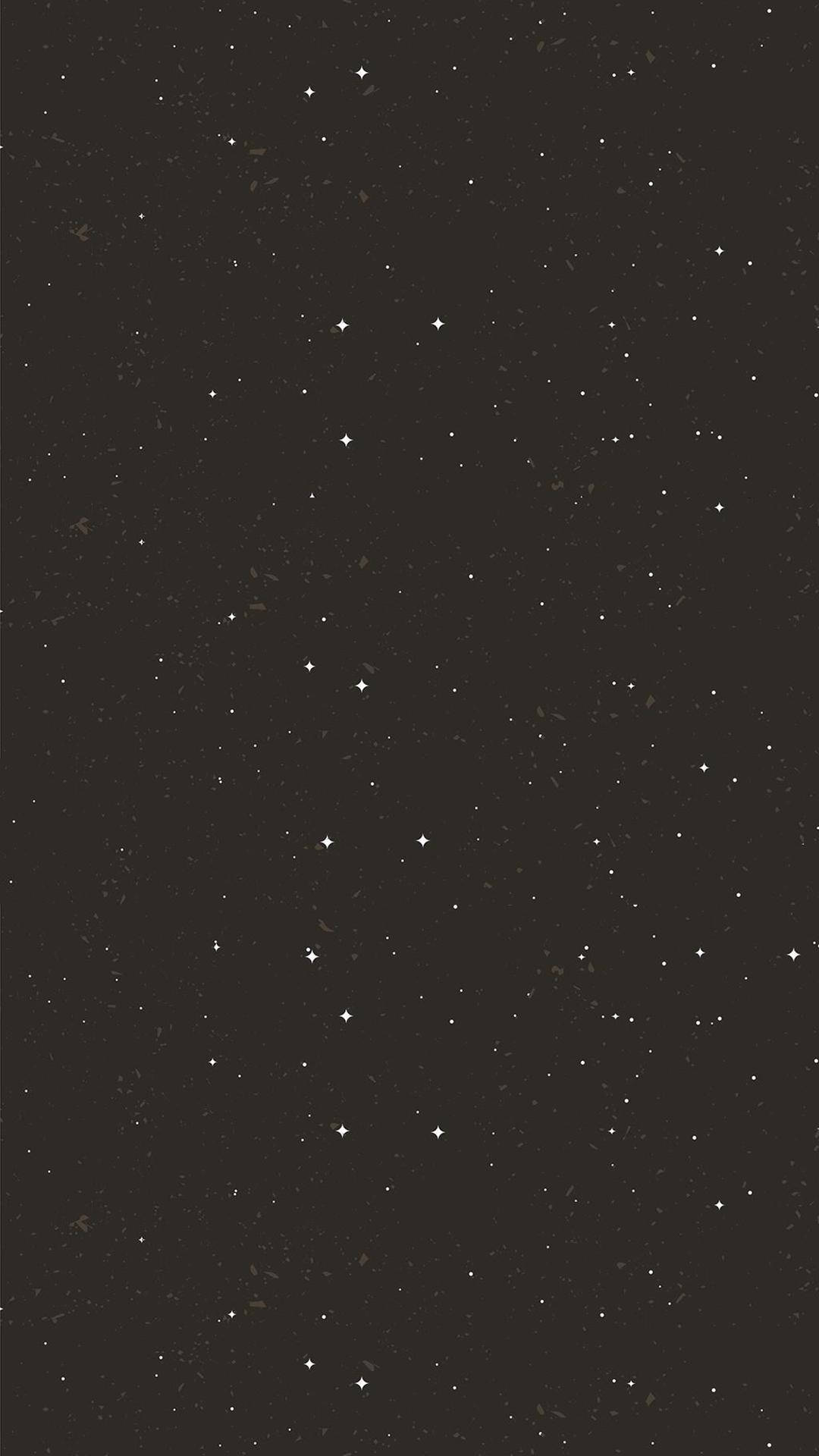 minimal dark iPhone 桌布 壁紙 — 深炭灰色背景上，佈滿閃爍白色星星和微妙金色斑點的黑暗星空夜晚。