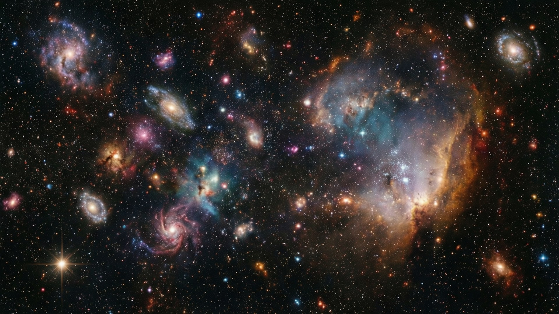 深空星系場 壁紙