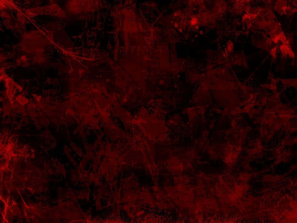 Red Grunge 桌布 壁紙 — 深紅和黑色的暗色抽象紋理，帶有飛濺的油漆和頹廢效果。
