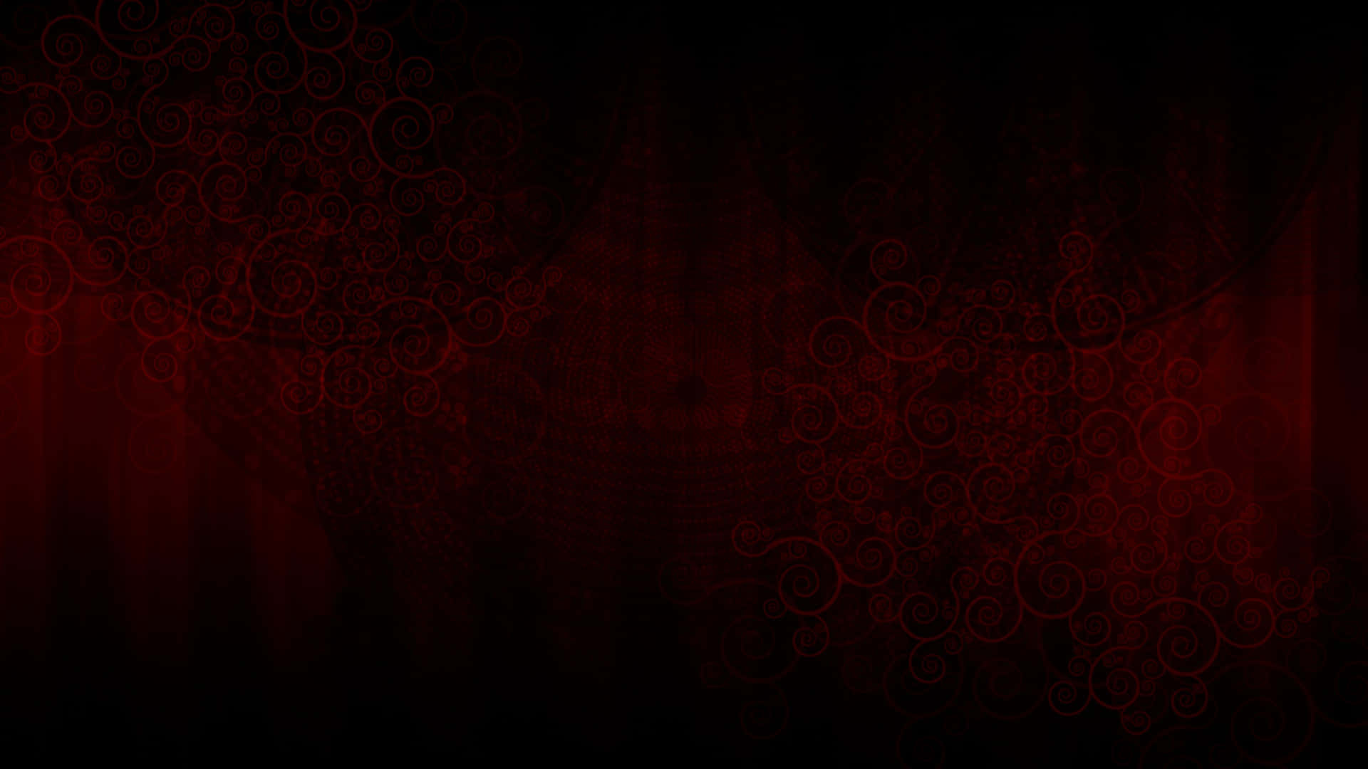 Dark Red Aesthetic 桌布 壁紙 — 深紅色漩渦圖案從黑色虛空中浮現，構成抽象數位作品。