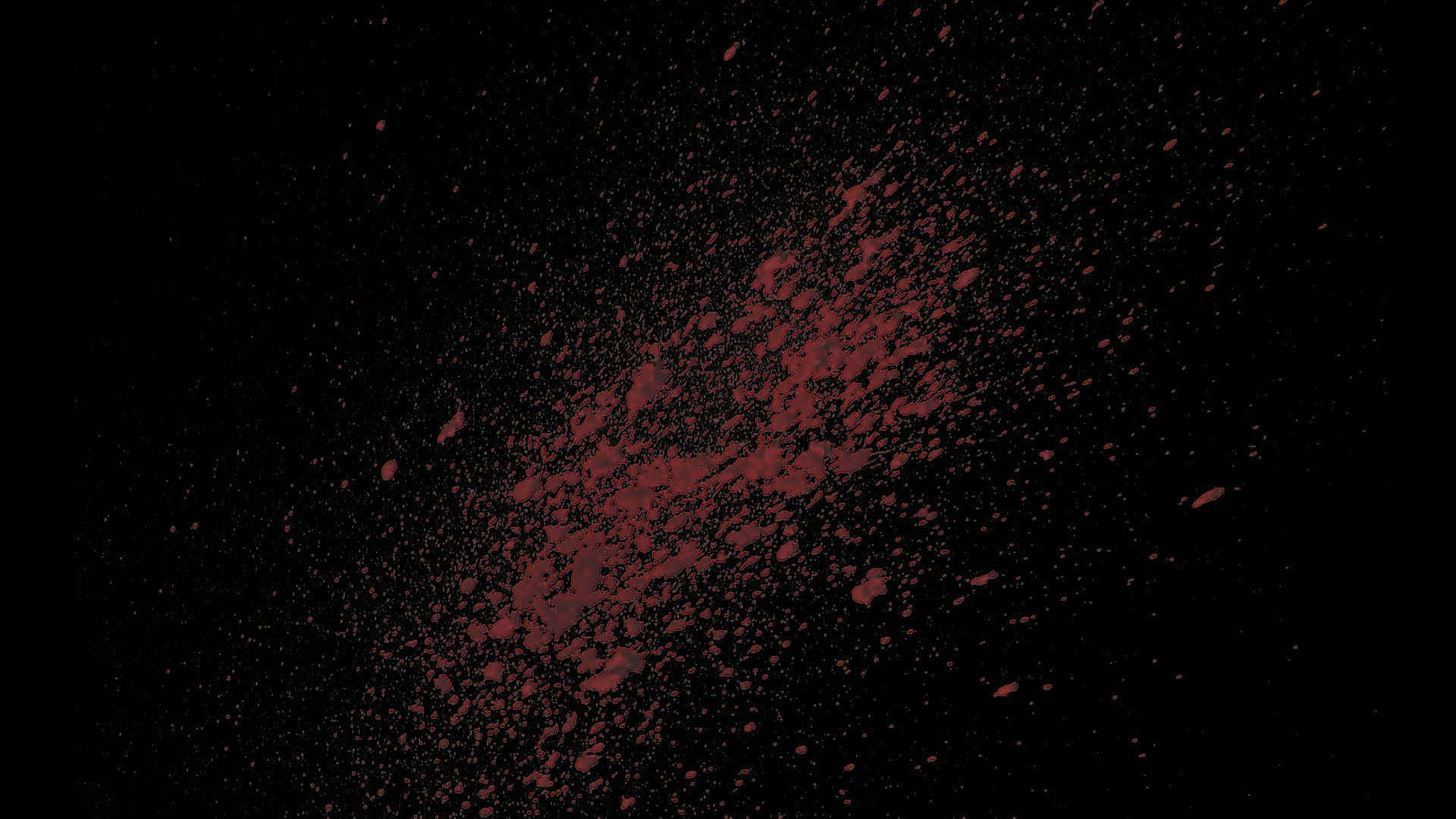 黑色 桌布 壁紙 — 深紅色飛濺在漆黑的背景上像爆炸的宇宙星雲般放射出動態的爆發。