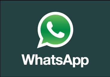 WhatsApp 桌布 壁紙 — 深綠色背景上，綠色WhatsApp標誌，對話氣泡內有白色電話圖示。