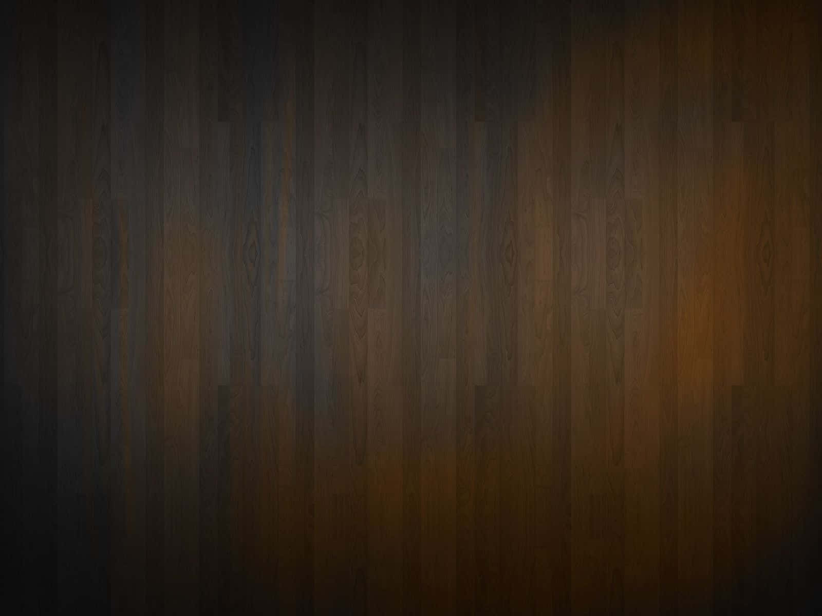 Mahogany 桌布 壁紙 — 深色木地板條，帶有從中心向邊緣漸變的溫暖照明。