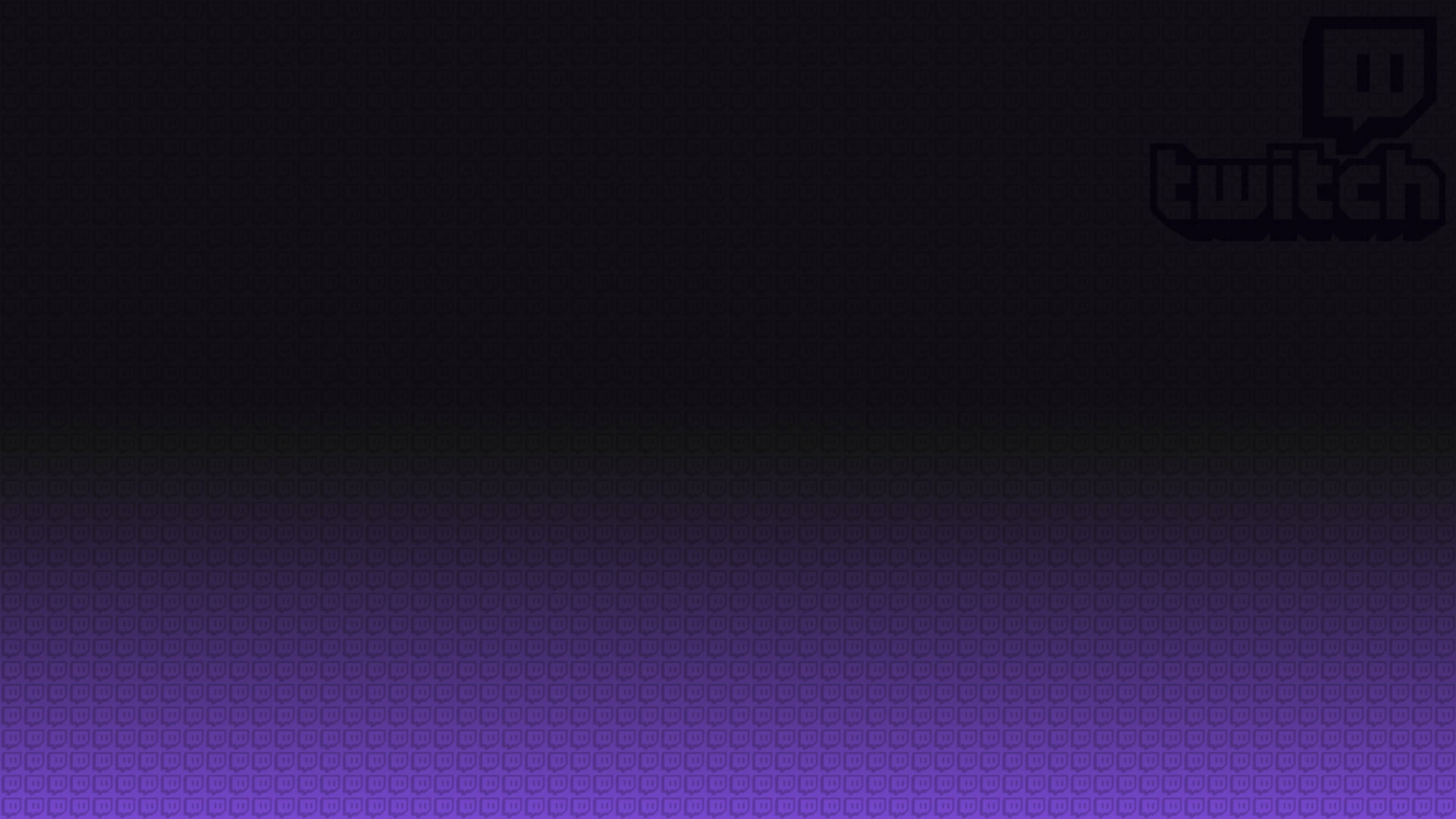 Twitch 桌布 壁紙 — 深色漸層桌布，帶有紫色調，角落有微弱的Twitch標誌。