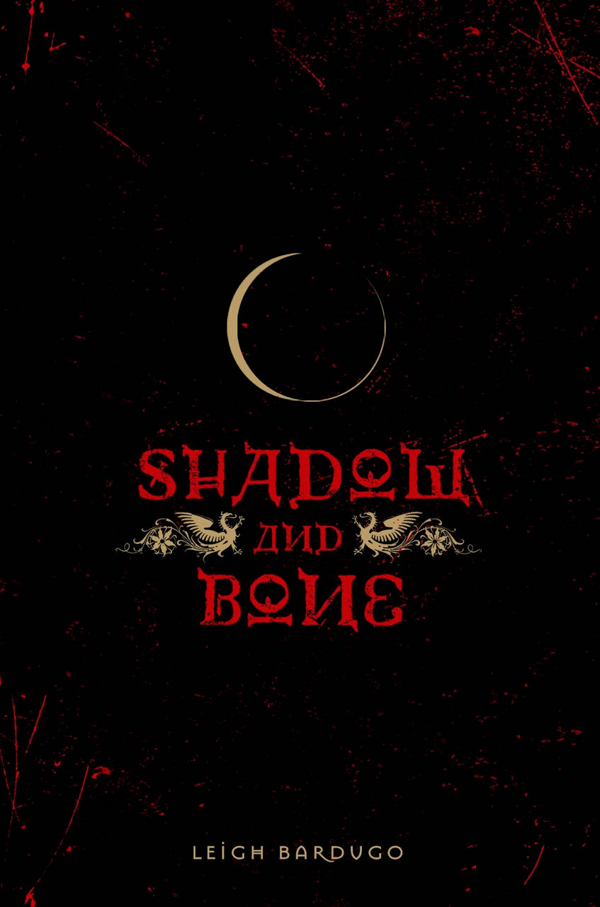 shadow 桌布 壁紙 — 深色紋理封面，帶有新月和紅色哥德式標題文字，黑色背景上有紅色飛濺效果。