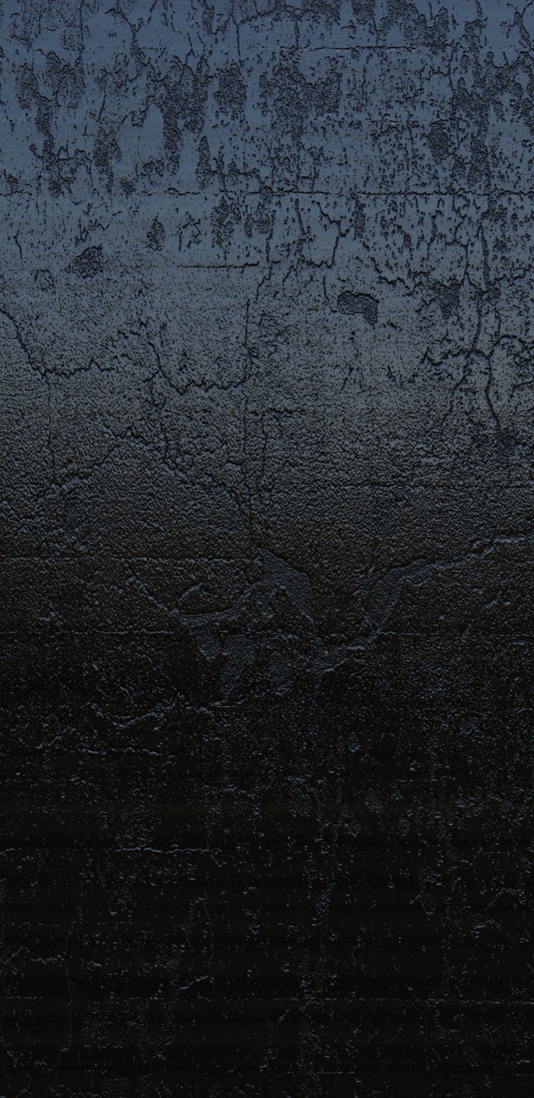 Dark Wall 桌布 壁紙 — 深色紋理牆壁，帶有裂紋的藍灰色油漆，底部漸變為黑色。