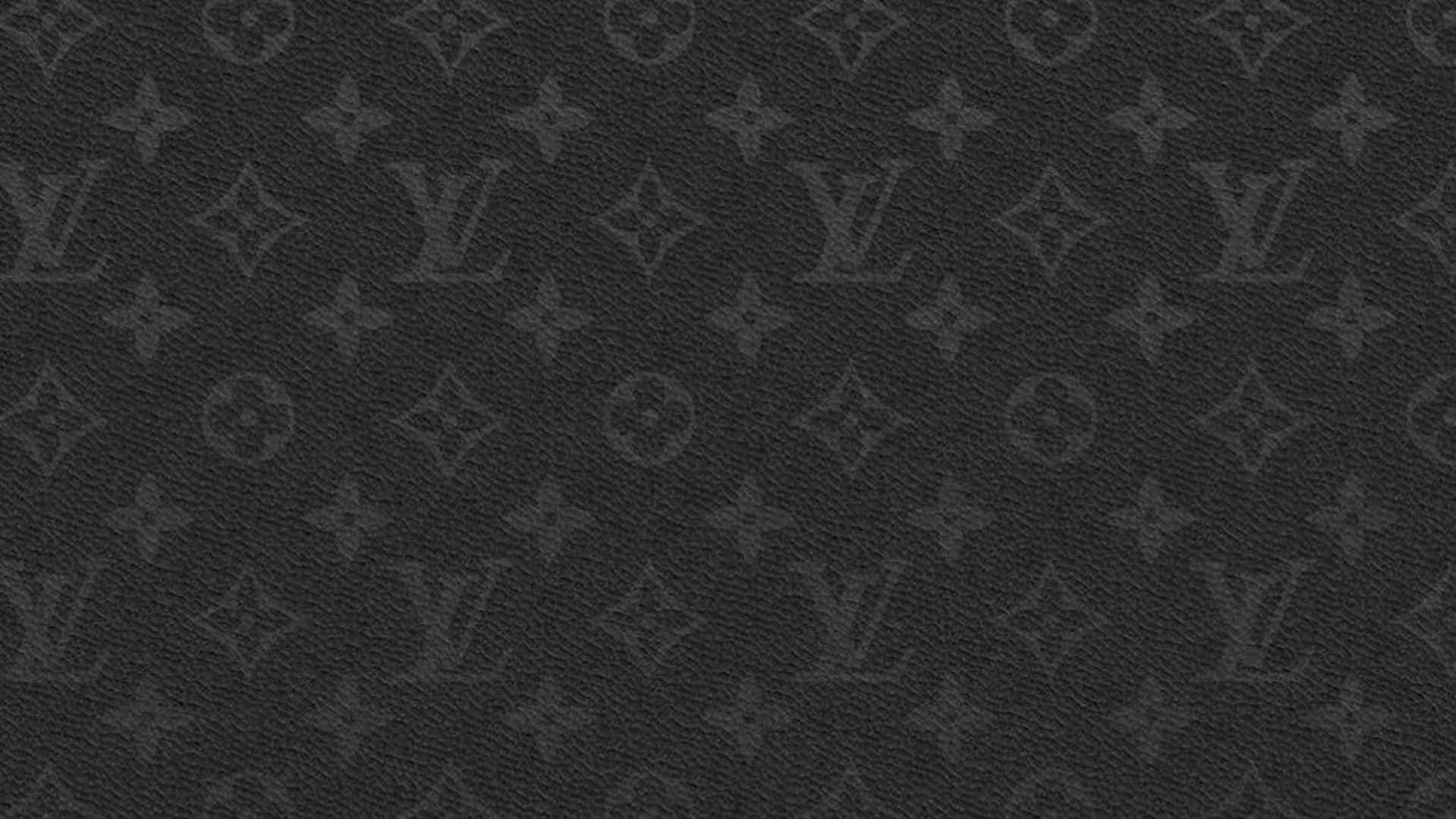 黑色皮革，帶有壓花字母組合圖案紋理。 — 路易威登 GIF 壁紙