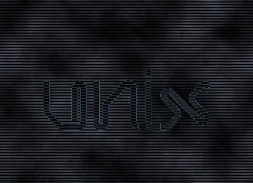 程式設計 桌布 壁紙 — 深色紋理背景，帶有發光藍色輪廓文字 'uniss'，置於微妙的網格圖案上。