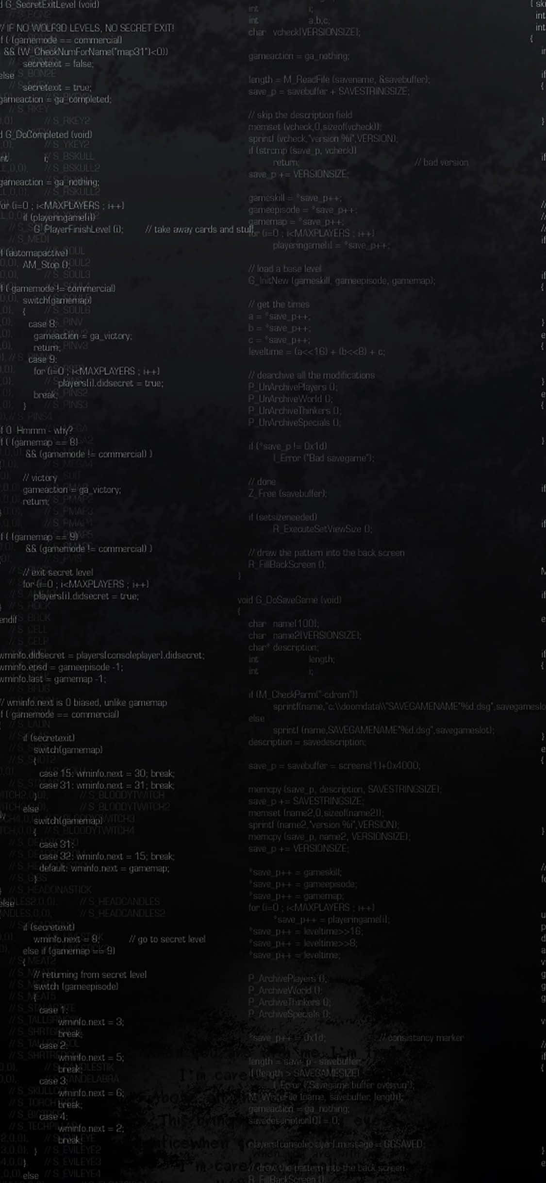 程式設計 桌布 壁紙 — 深色背景充滿了淺藍色和白色的發光電腦代碼行。