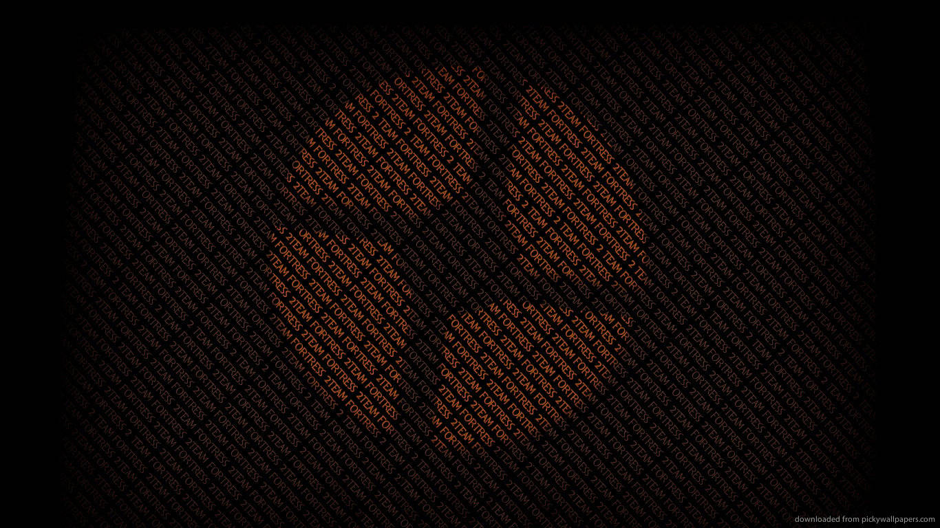 Tf2 Logo 桌布 壁紙 — 深色背景充滿重複 'TEAM OFFICES' 的對角發光橙色文字，營造數位故障效果。