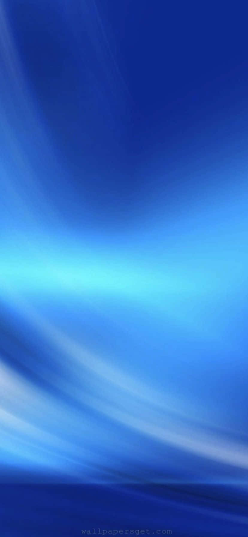 Blue iPhone Xr 桌布 壁紙 — 深藍到淺藍漸變的動態抽象漩渦，帶有垂直流動的柔和白色條紋。