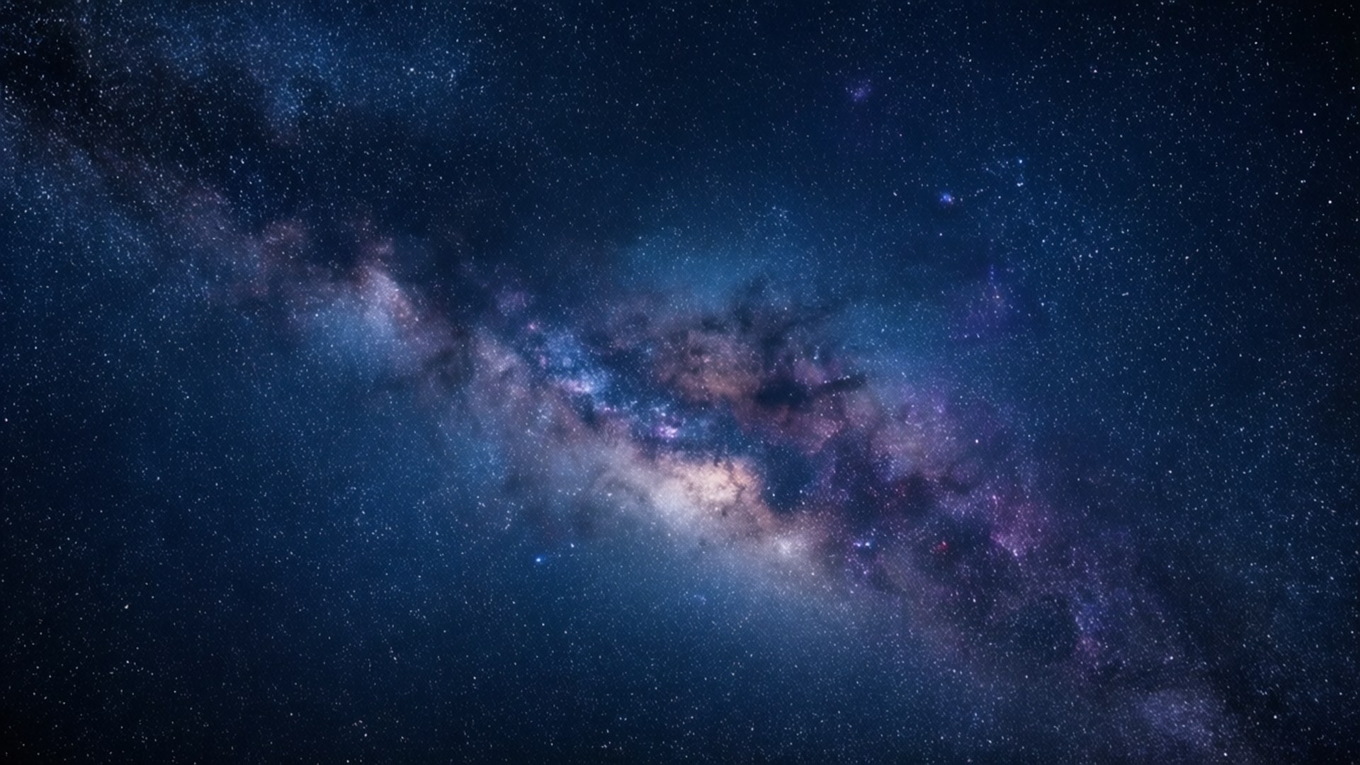 深邃太空中，令人驚嘆的深藍色星系，點綴著星辰與星雲。