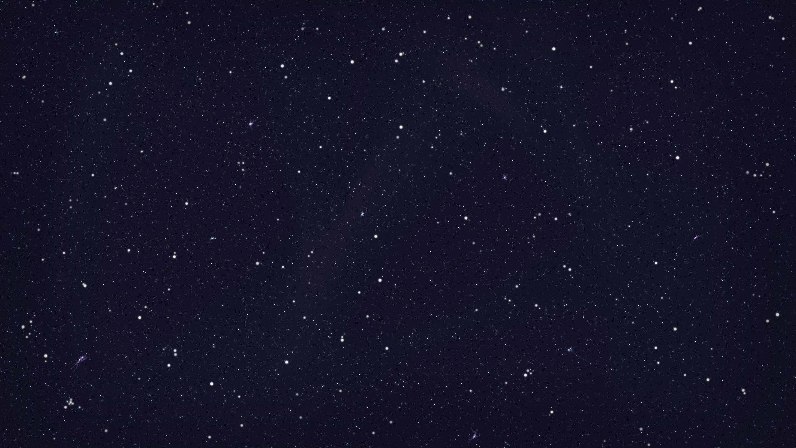 Aesthetic YouTube Banner 桌布 壁紙 — 深藍色夜空，充滿無數閃爍的星星和微弱的宇宙雲。