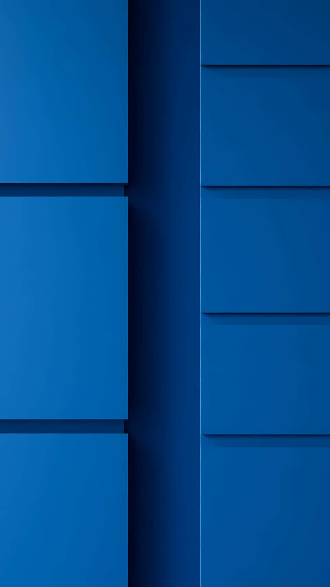 3D Blue Geometric Architectural Panels 壁紙 — 深藍色幾何面板與銳利陰影的極簡抽象構圖，營造出現代建築紋理。