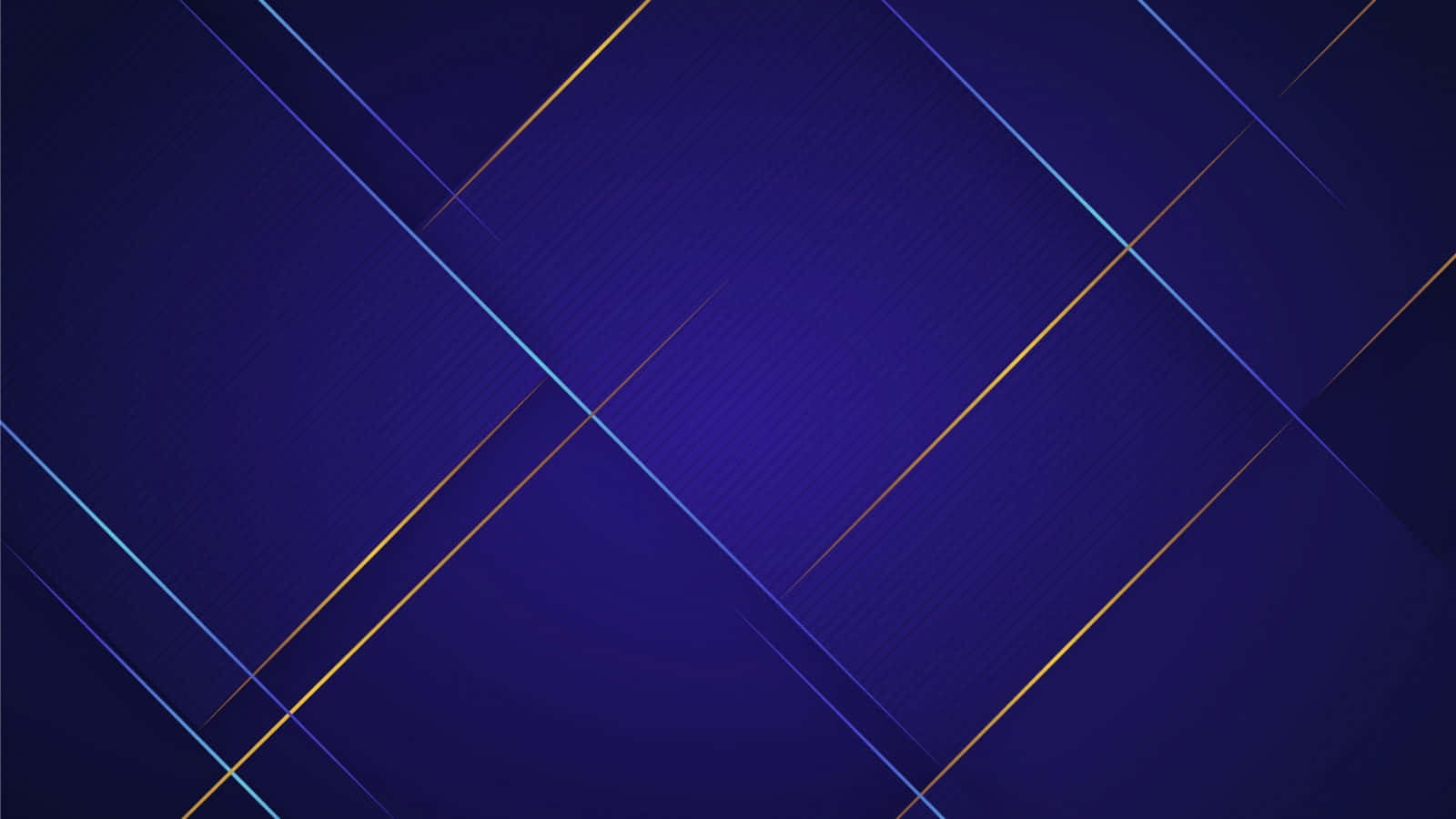 Material Design 桌布 壁紙 — 深藍色抽象背景，帶有金色和青色的發光對角線，形成現代幾何圖案。