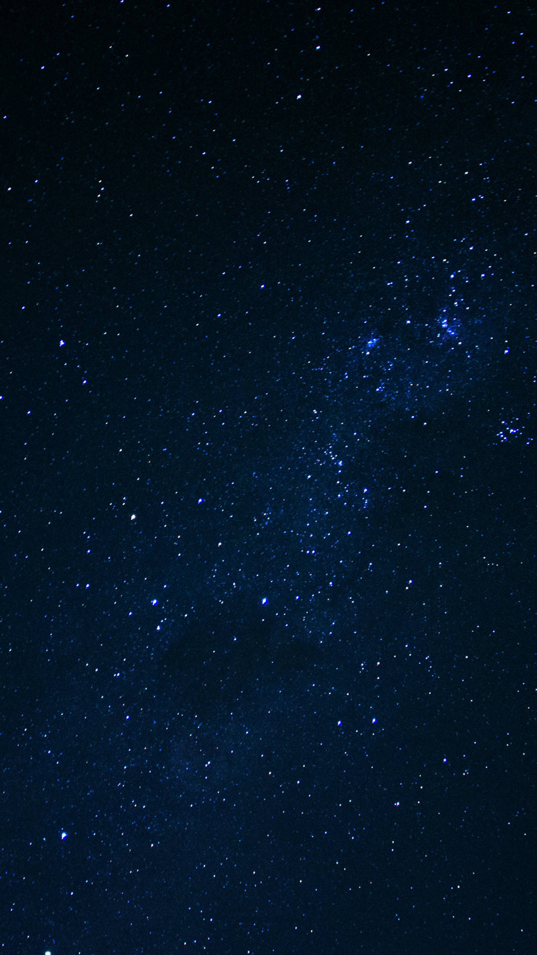 full HD tablet 桌布 壁紙 — 深藍色的夜空，充滿無數閃爍的星星和一條發光的銀河帶。