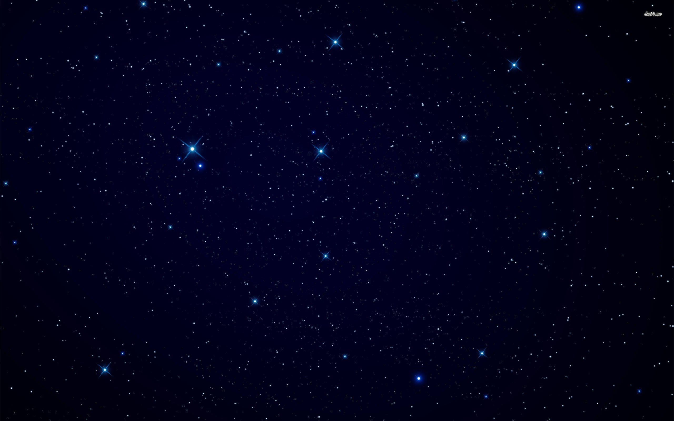夜空 桌布 壁紙 — 深邃的藍色夜空，佈滿閃爍的星星，散落在廣闊的黑暗中。