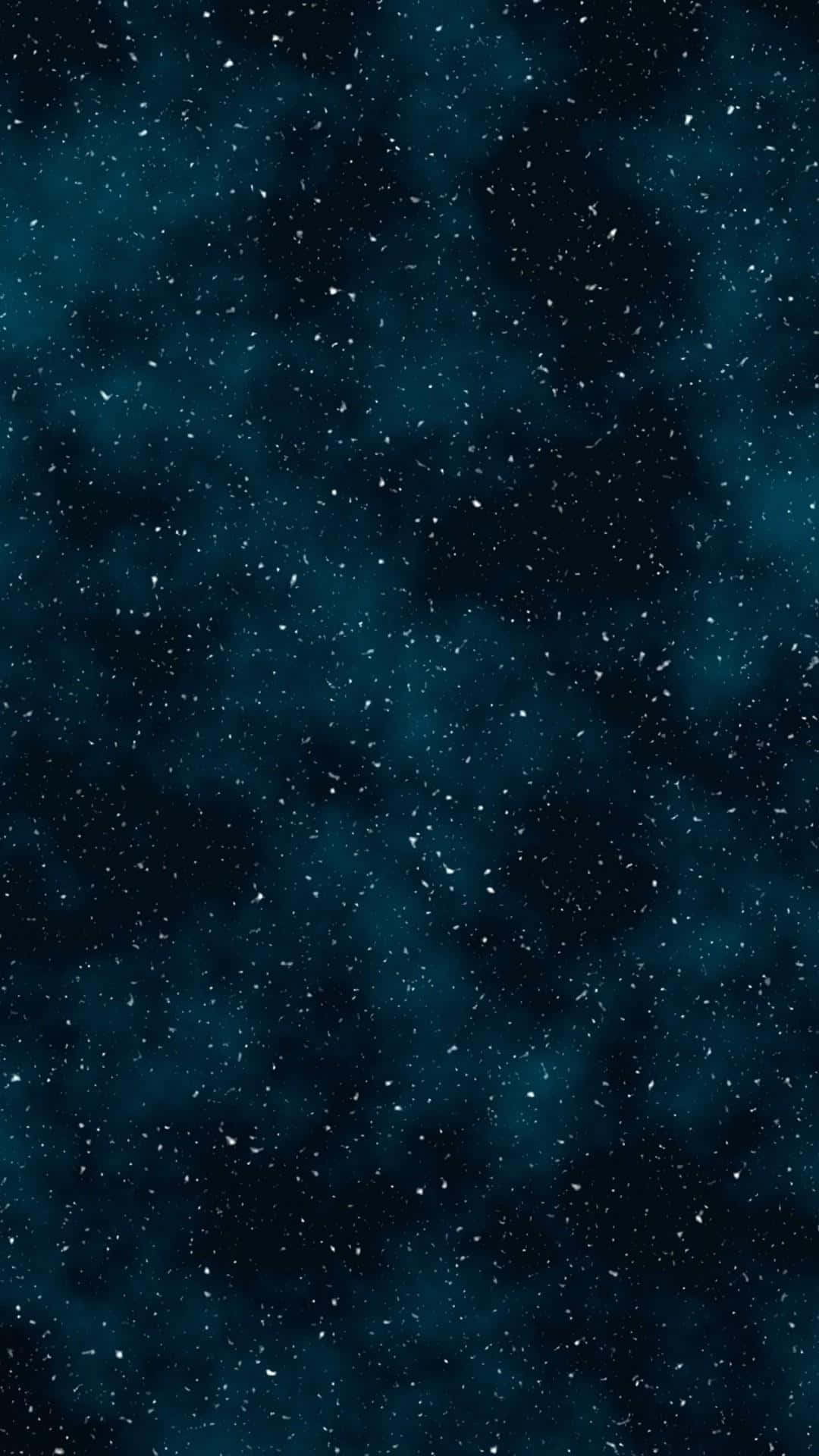 銀河 桌布 壁紙 — 深邃的青綠色宇宙空間，點綴著閃爍的白色星星和旋轉的星雲。