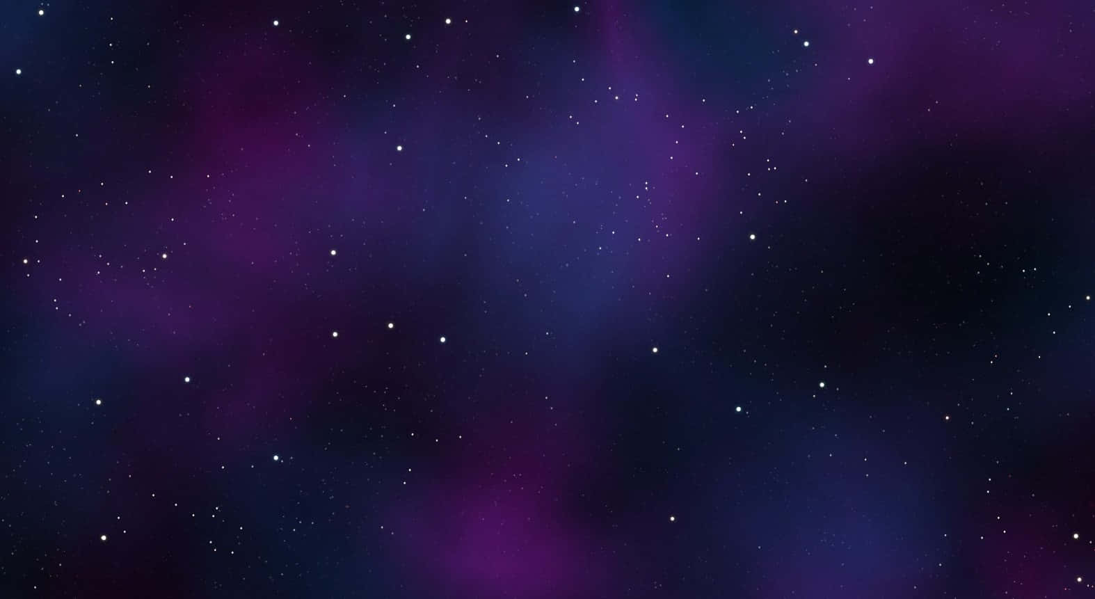 Starry Sky 桌布 壁紙 — 深邃紫色和藍色星雲的宇宙廣闊空間，點綴著閃爍的星星，映襯著黑暗的虛空。