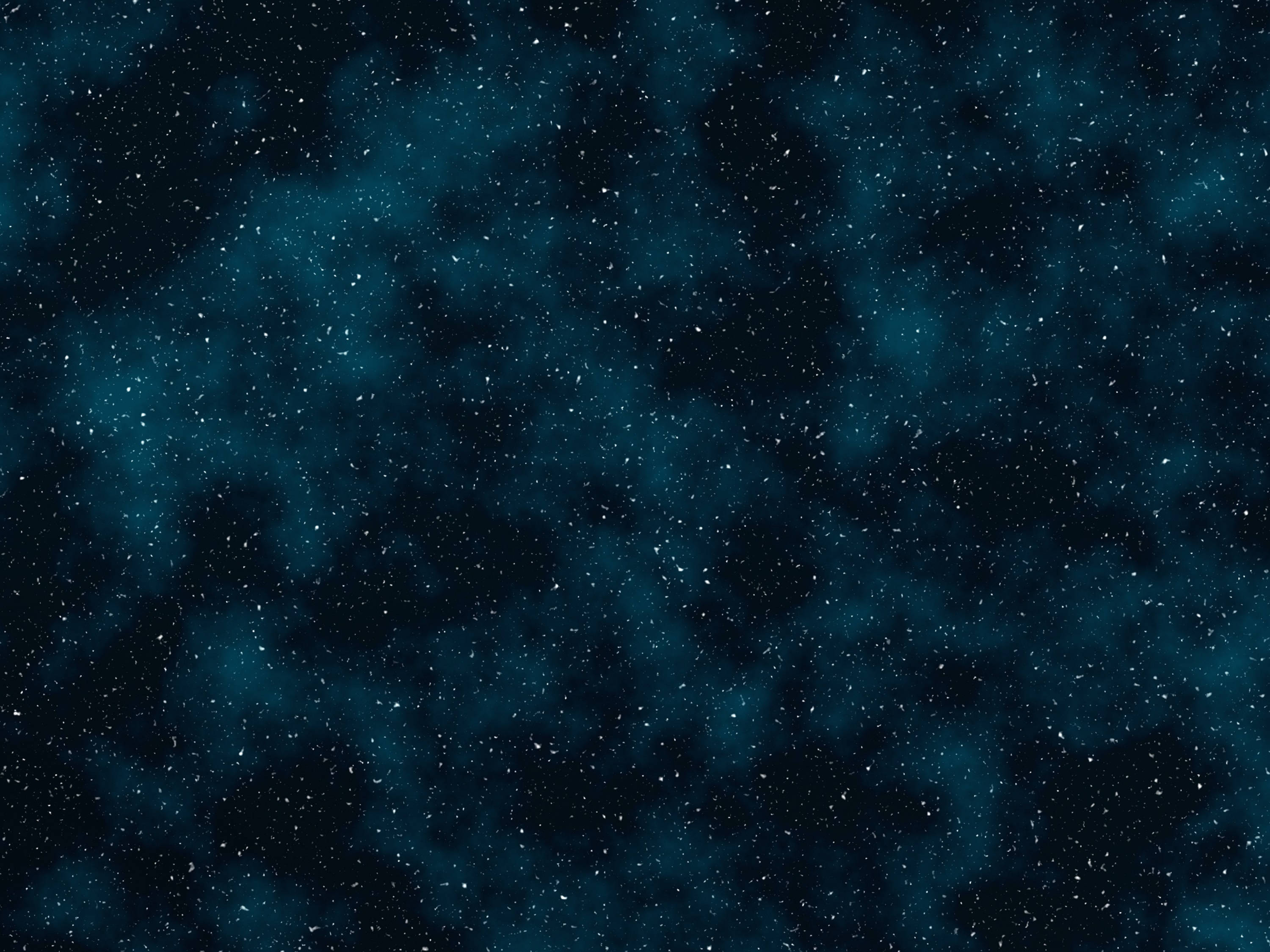 Stars 桌布 壁紙 — 深邃青綠色星雲的宇宙廣闊空間，點綴著閃爍的白色星星，映襯著黑暗虛空。