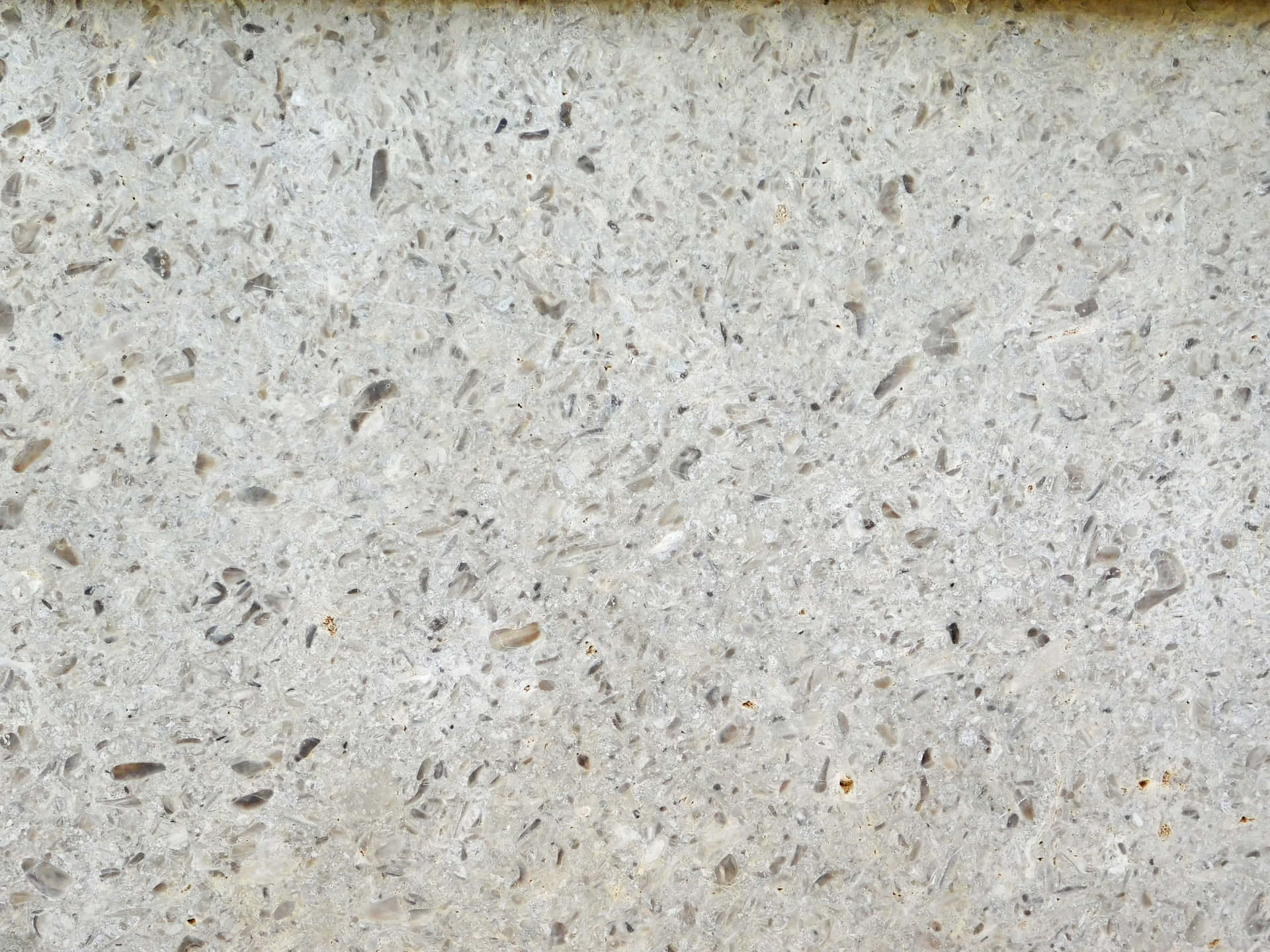 Marble Texture 壁紙 — 淺灰色斑點水磨石表面的特寫，嵌入深色和米色斑點。