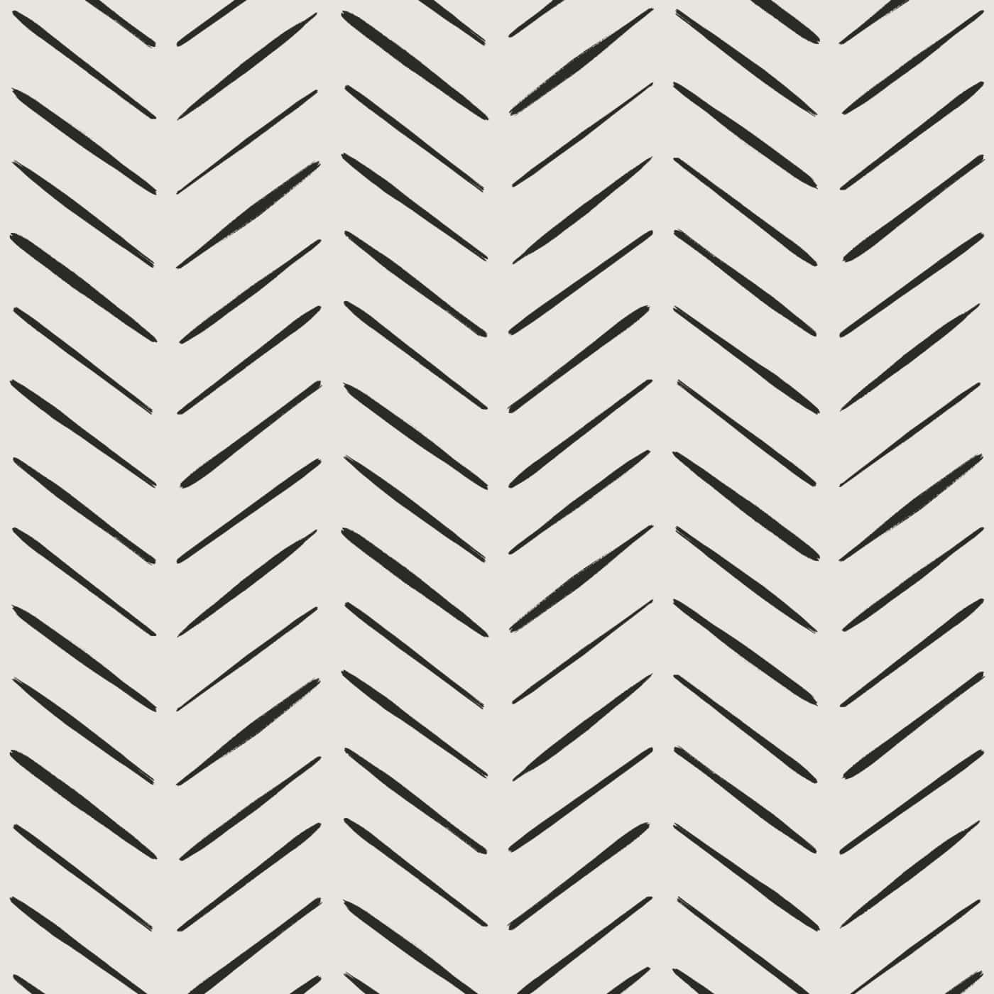 Cute Chevron 桌布 壁紙 — 淺灰色背景上重複黑色人字形線條的簡約壁紙。