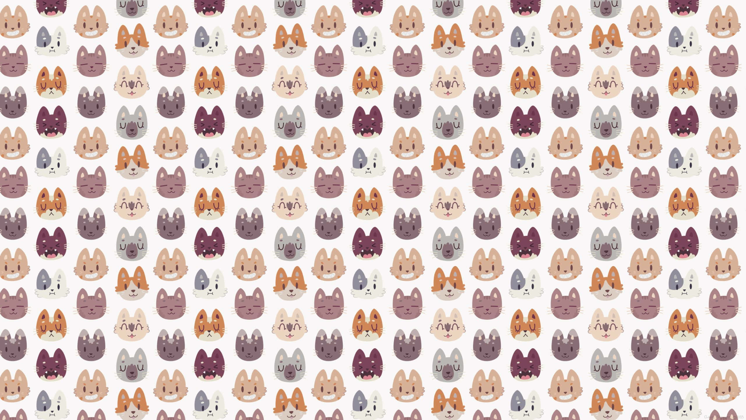 Seamless Pattern 桌布 壁紙 — 淺色背景上重複的可愛卡通狗臉圖案，採用柔和色調。