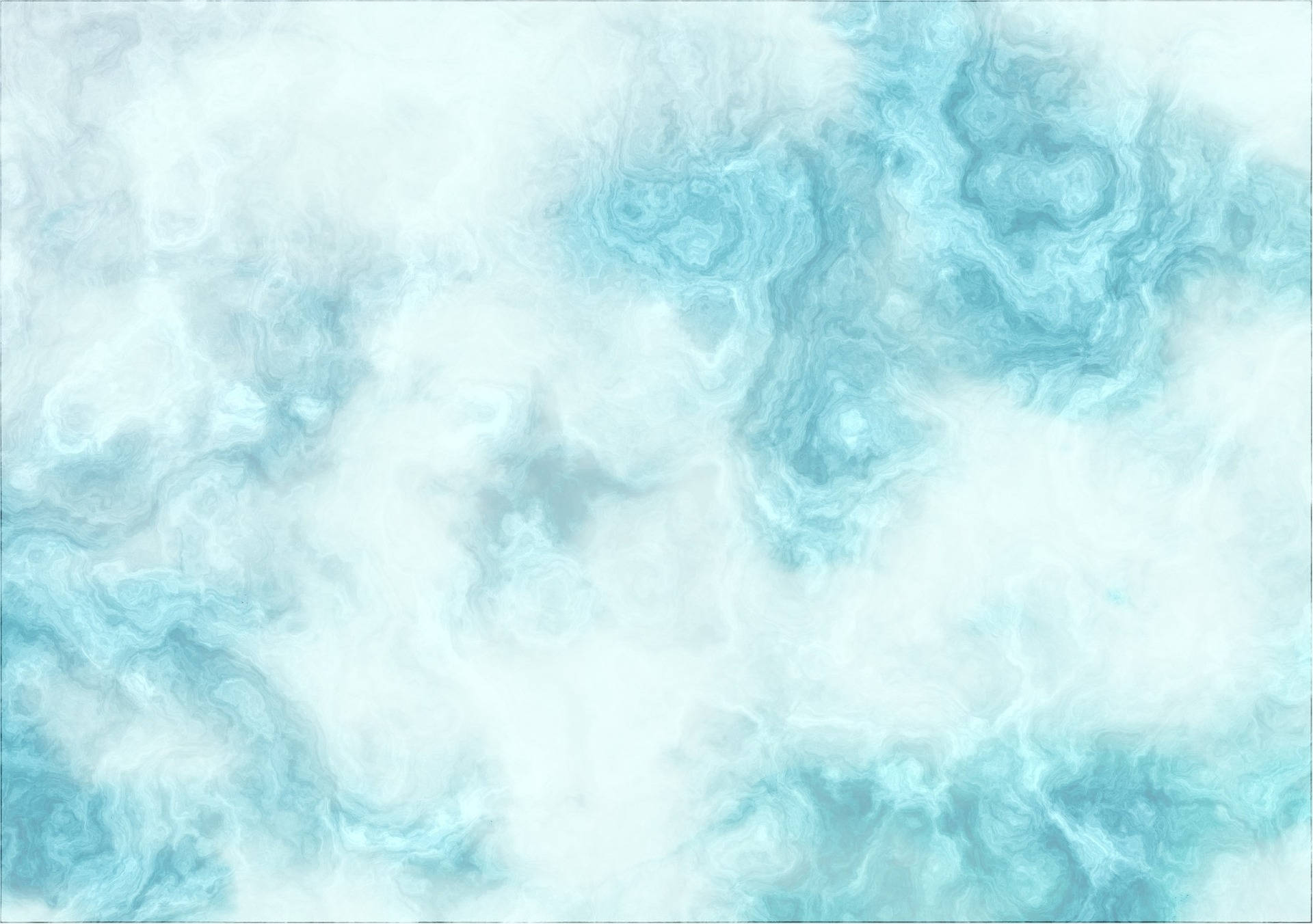 Marble Desktop 桌布 壁紙 — 淺藍色和白色的柔和漩渦圖案營造出如冰凍水或大理石般的夢幻抽象紋理。