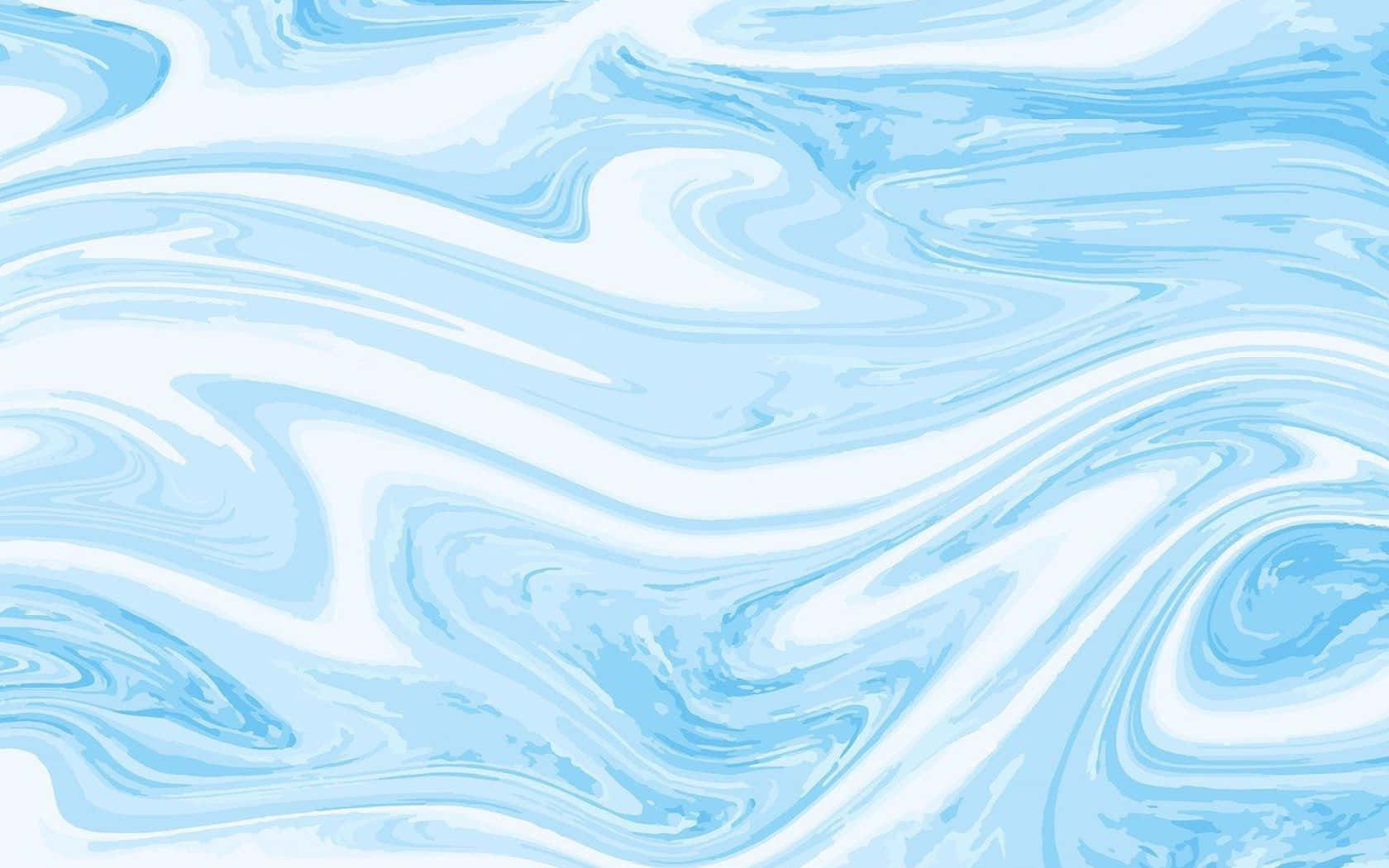 Light Blue Marble 桌布 壁紙 — 淺藍色和白色的柔和漩渦圖案營造出平靜的抽象流體設計。