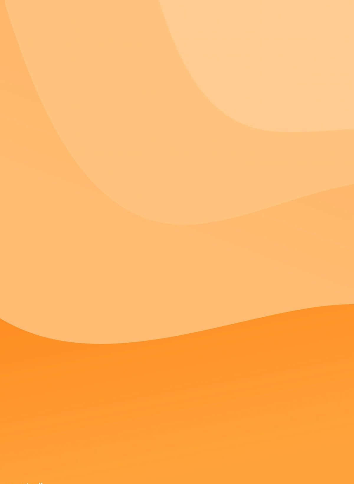 Cute Orange 桌布 壁紙 — 溫暖橙色和蜜桃色的柔和流動漸變，以柔和的曲線營造出平靜的抽象背景。