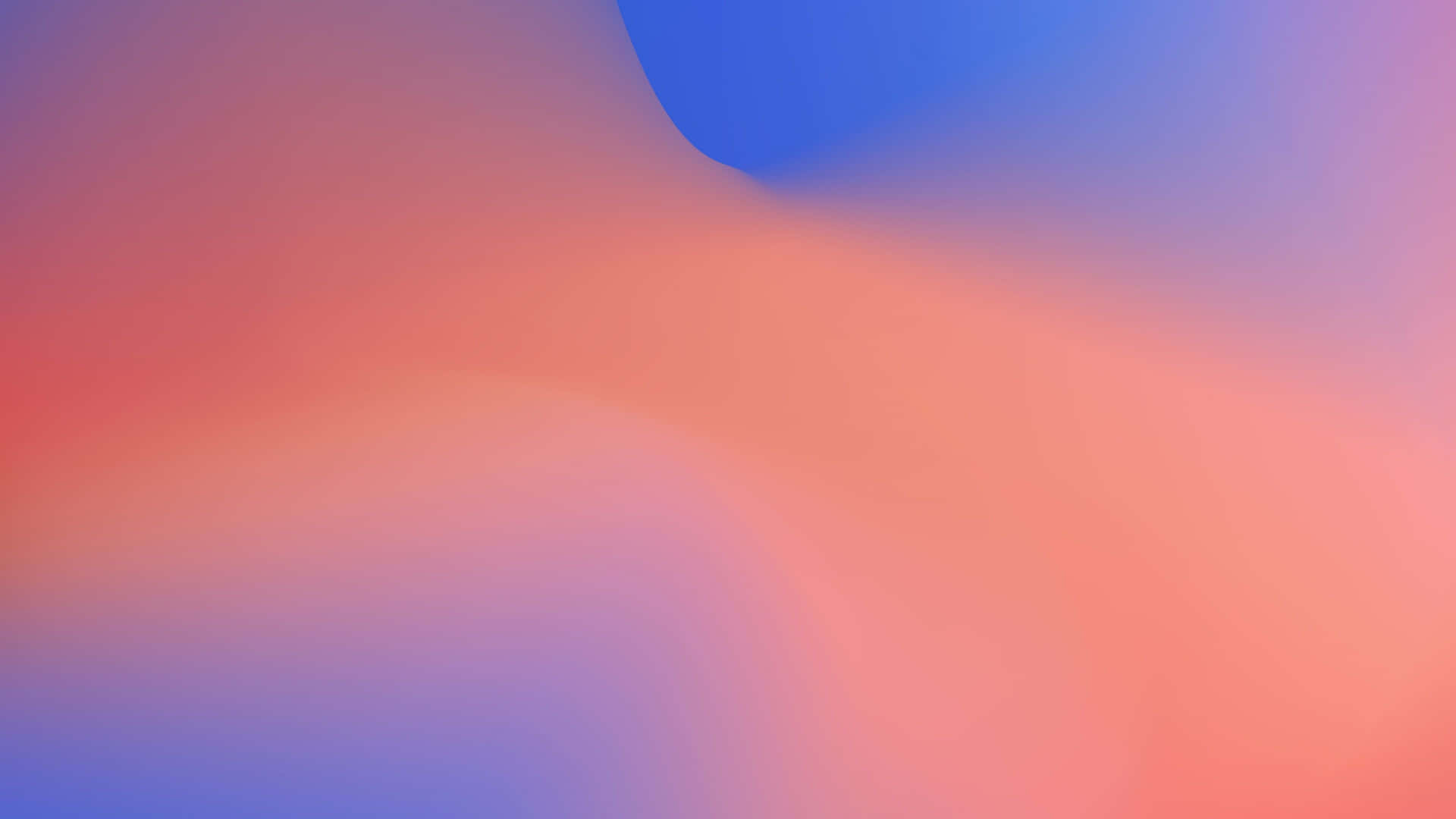 抽象數位藝術作品，帶有流動的珊瑚色和藍色漸變色彩。 — Google pixel 壁紙